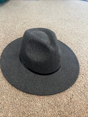 Men's Wide Brim Wool Hat - Gray